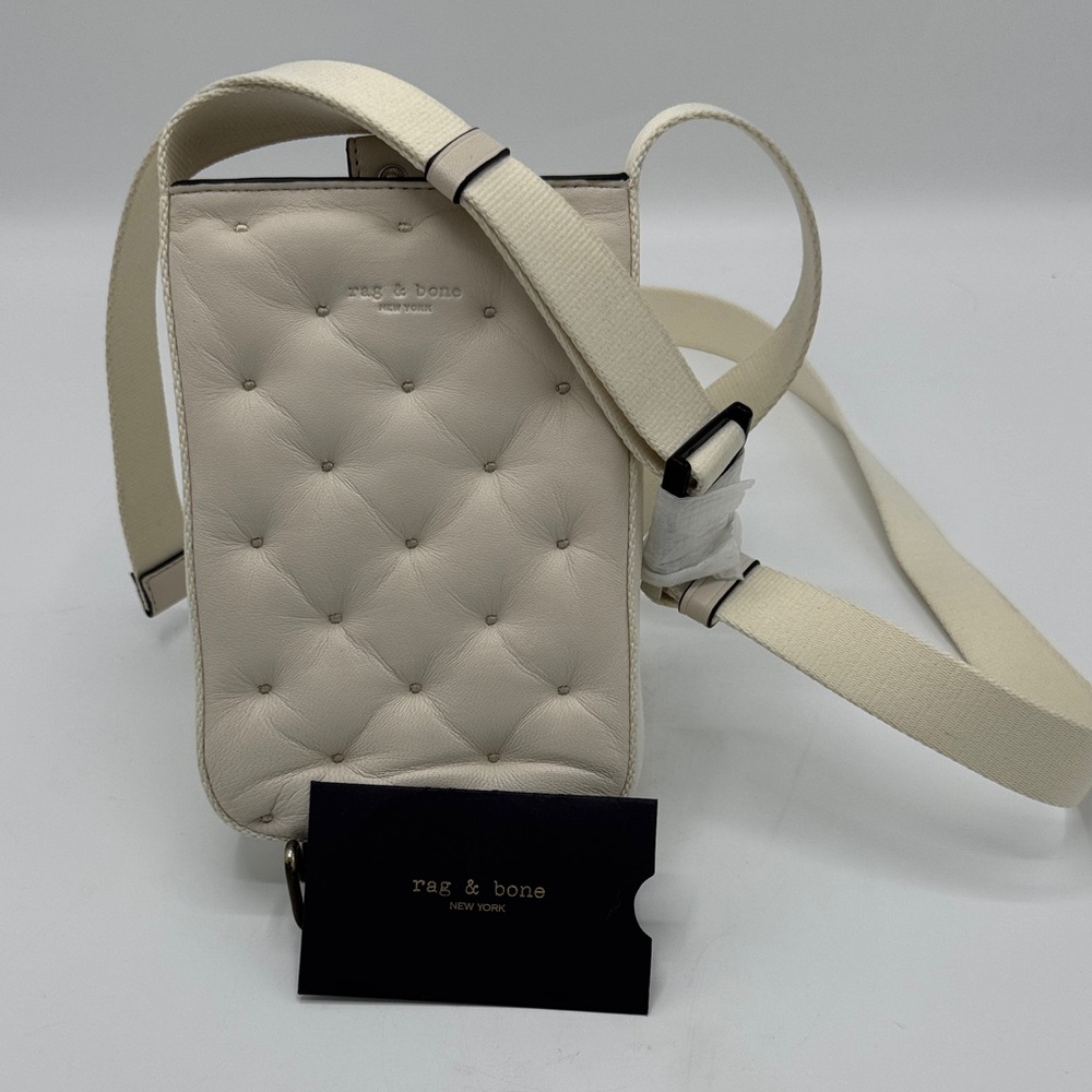 NWOT Rag & Bone Ivory Quilted Crossbody Bag